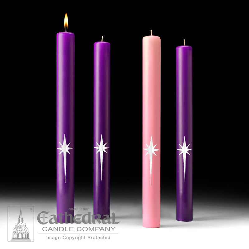 Star Of The Magi Advent Candles | 51% Beeswax & Stearine