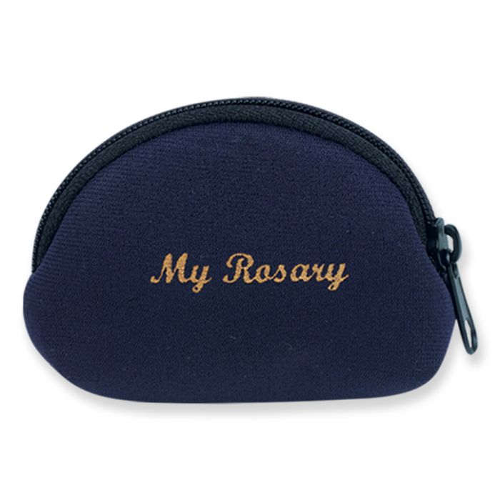 Gold Stamped Neoprene Rosary Case