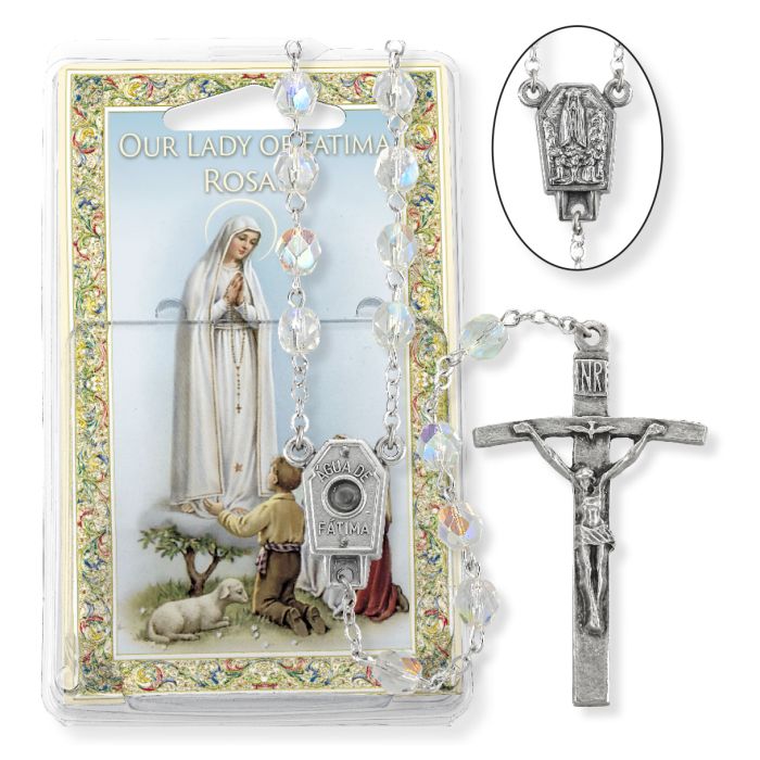 Crystal Bead Our Lady of Fatima Water Specialty Rosary