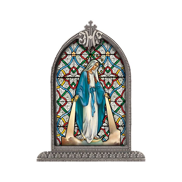 Silver Framed Liturgical Glass Art