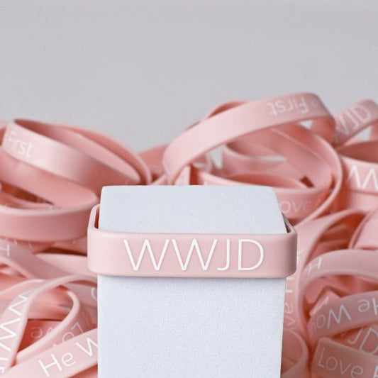 WWJD Silicone Bracelet | Pink
