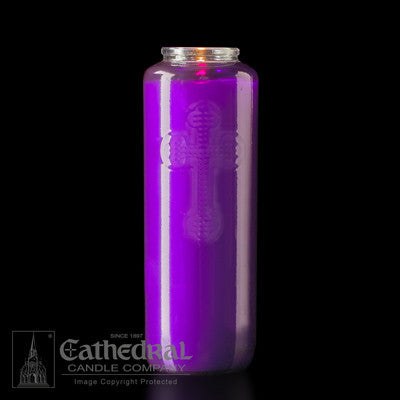 6-Day Crystal & Colored Glass Offering Candles | All Colors