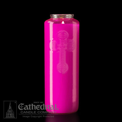 6-Day Crystal & Colored Glass Offering Candles | All Colors