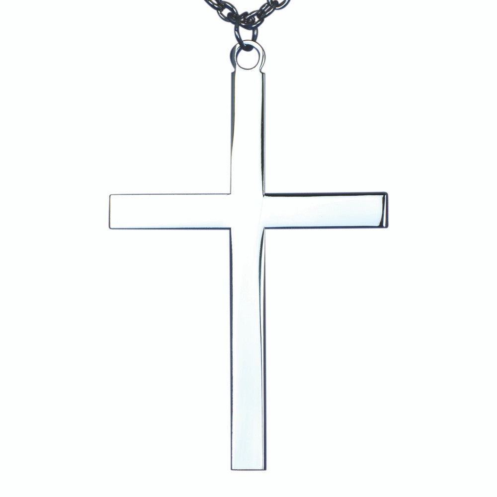 4" Silver Plated Latin Pectoral Cross | 30" Chain