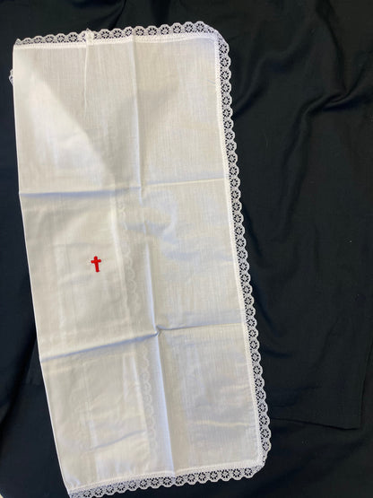Red Cross  Mass Linens with Lace | 100% Cotton | All Styles