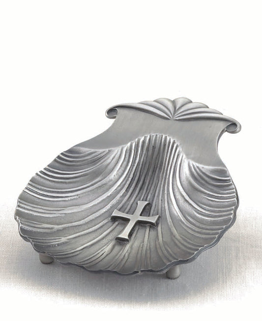 5 3/8" Baptismal Shell | Silver-Oxide/Lacquer