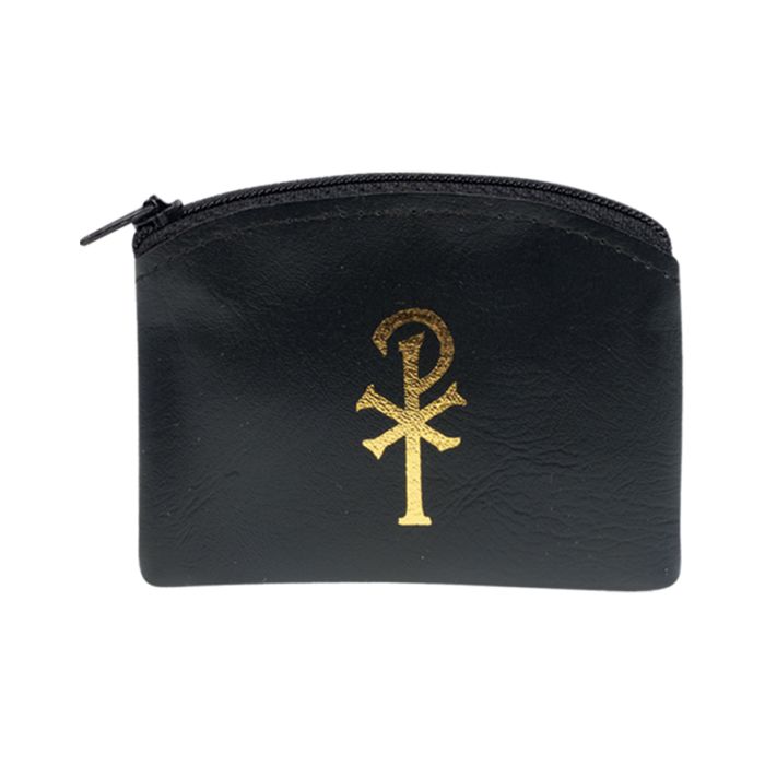 Calf Grain Vinyl Rosary Pouch