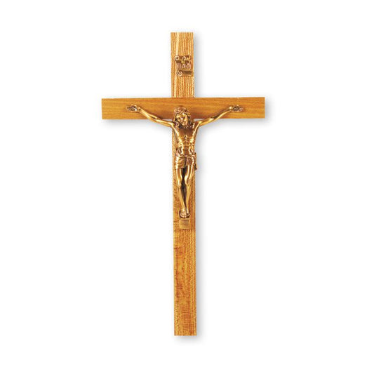 Oak Cross with Museum Gold Finish Corpus