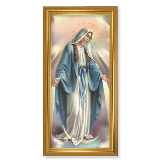 Gold Leaf Finished Frame with Our Lady of Grace Textured Art