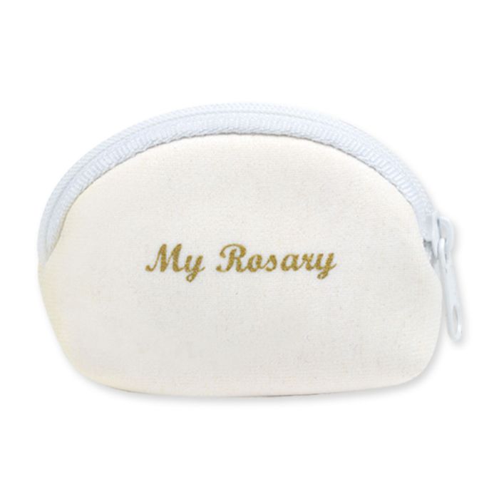 Gold Stamped Neoprene Rosary Case