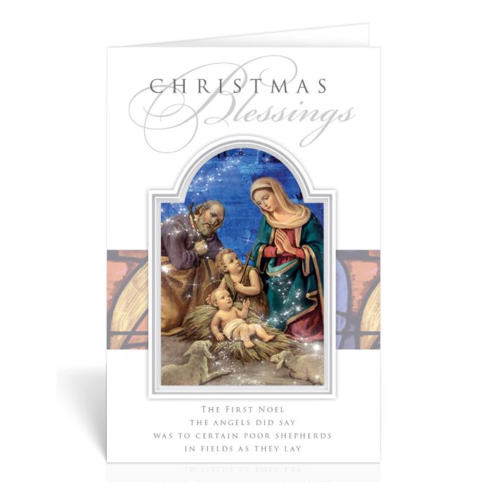 Nativity with a Drummer Boy Christmas Greeting Cards Boxed