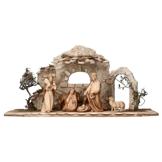 9-Piece Comet Nativity Set with Ornate Stable | Multiple Sizes & Finishes