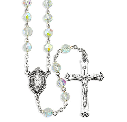 7mm Aurora Borealis Bead Rosary
