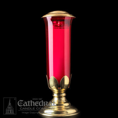 Brass Tulip Style Stand for 8 Day Sanctuary Candle Globe