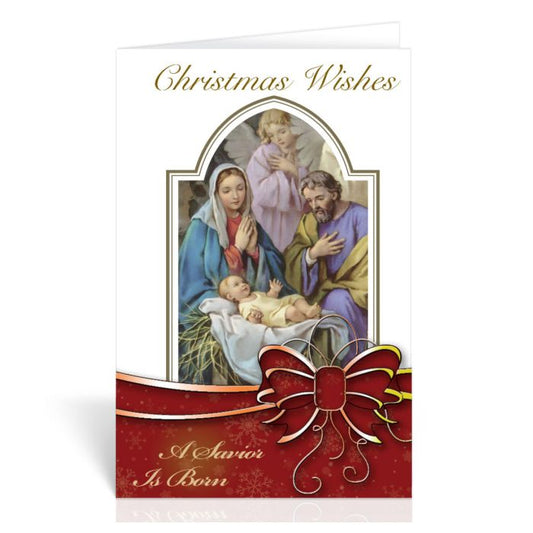 Nativity with an Angel Christmas Greeting Cards Boxed