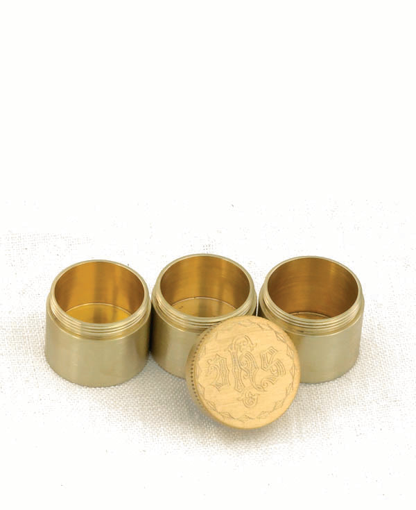 2 1/4" IHS Engraved Triple Oil Stock | 24K Gold Plated