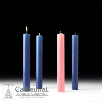 Advent Candle Church Sets | 51% Beeswax & Stearine | All Sizes & Colors