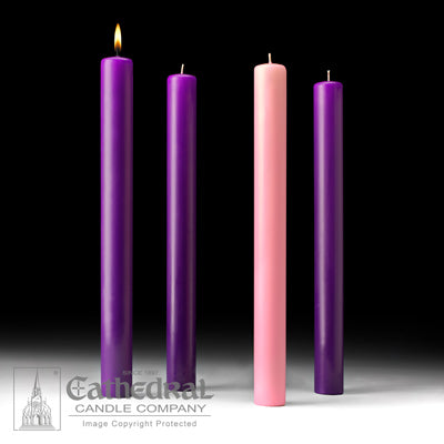 Advent Candle Church Sets | 51% Beeswax & Stearine | All Sizes & Colors
