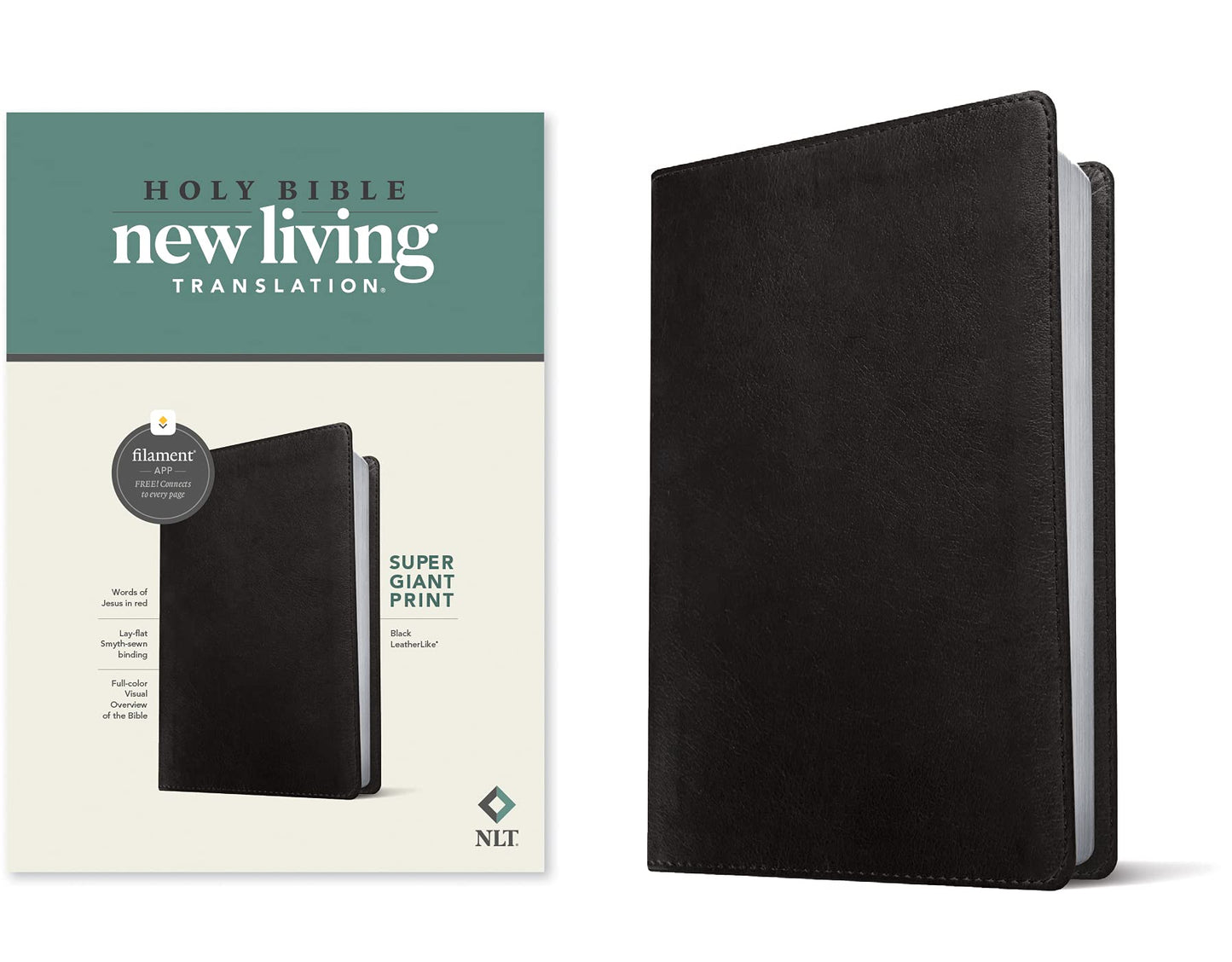 NLT Super Giant Print Bible, Filament Enabled Edition | Black
