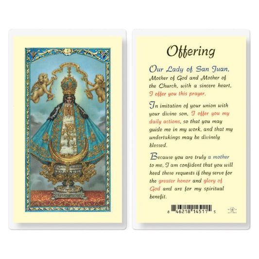 Our Lady of San Juan An Offering Holy Card