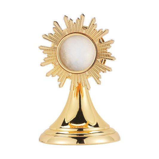 Gold Plated Reliquary with Sun Burst Border