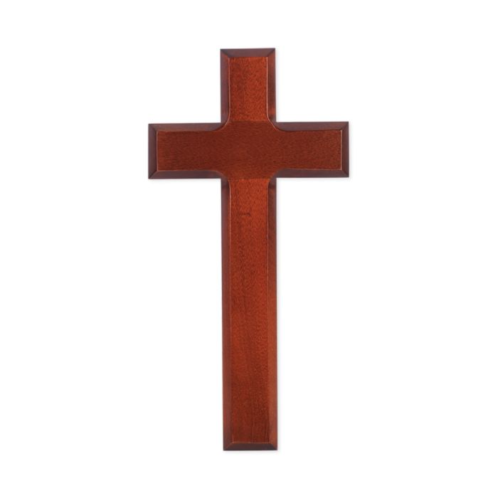 9" Dark Cherry Wood Cross