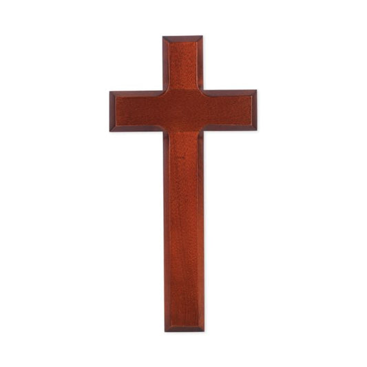 9" Dark Cherry Wood Cross
