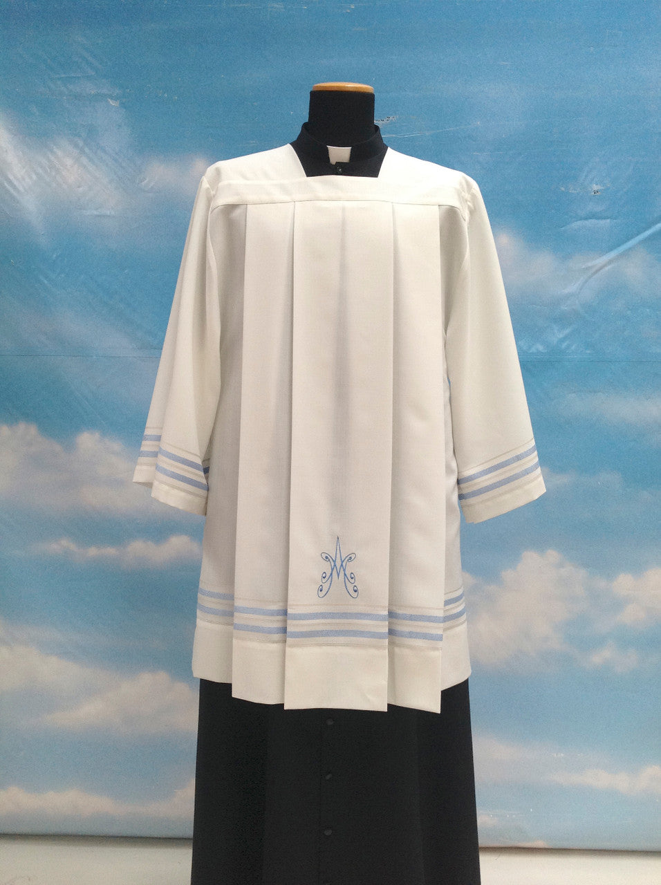 #9774 Embroidered Marian Surplice | Mixed Wool