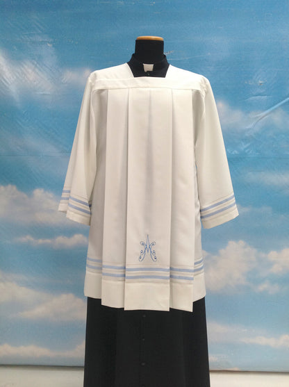 #9774 Embroidered Marian Surplice | Mixed Wool