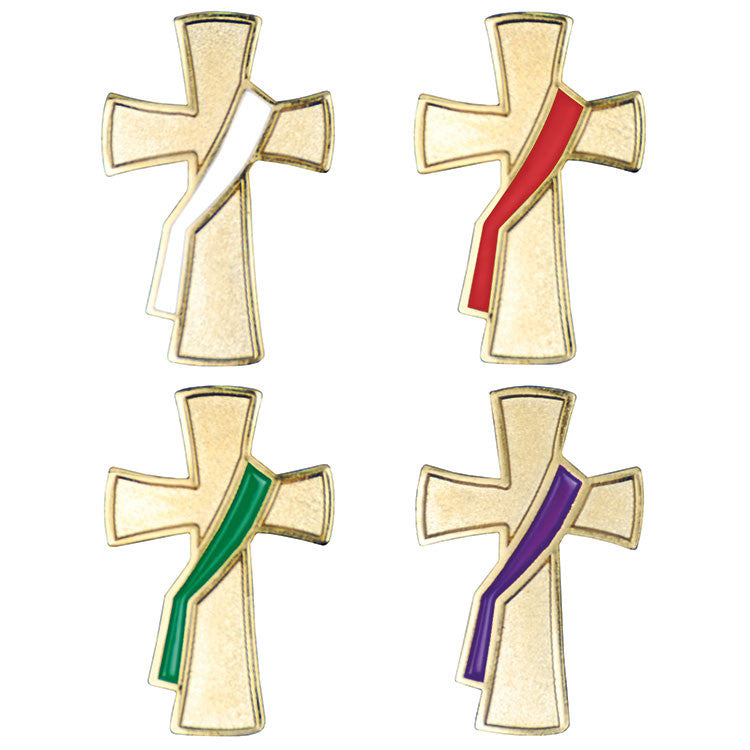 1" Deacon Liturgical Color Pins | Set of 4