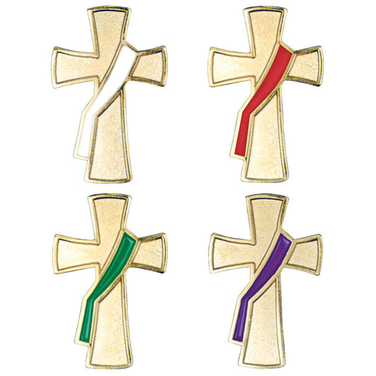 1" Deacon Liturgical Color Pins | Set of 4