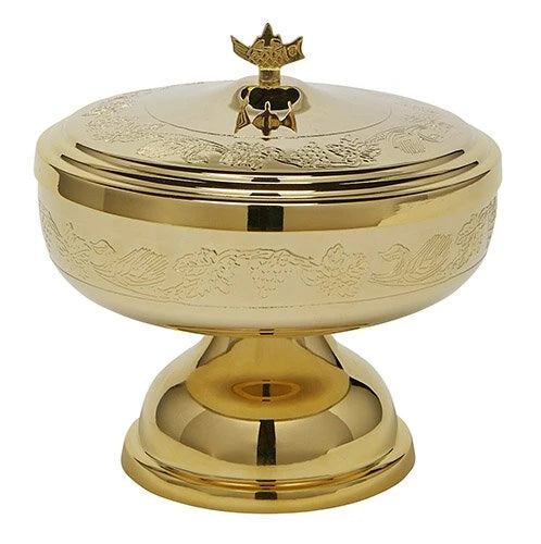 Grapevine Gold Plated Covered Ciborium