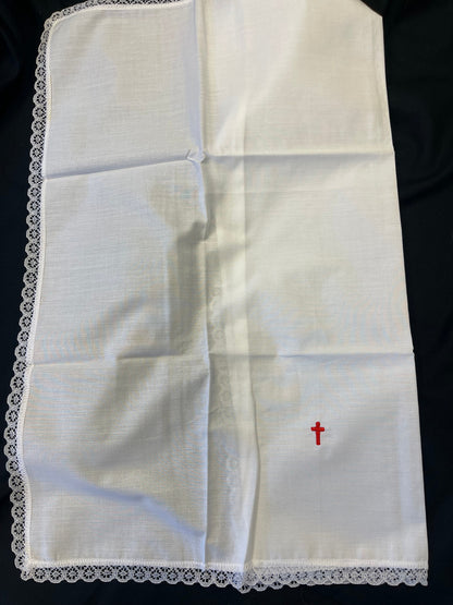 Red Cross  Mass Linens with Lace | 100% Cotton | All Styles