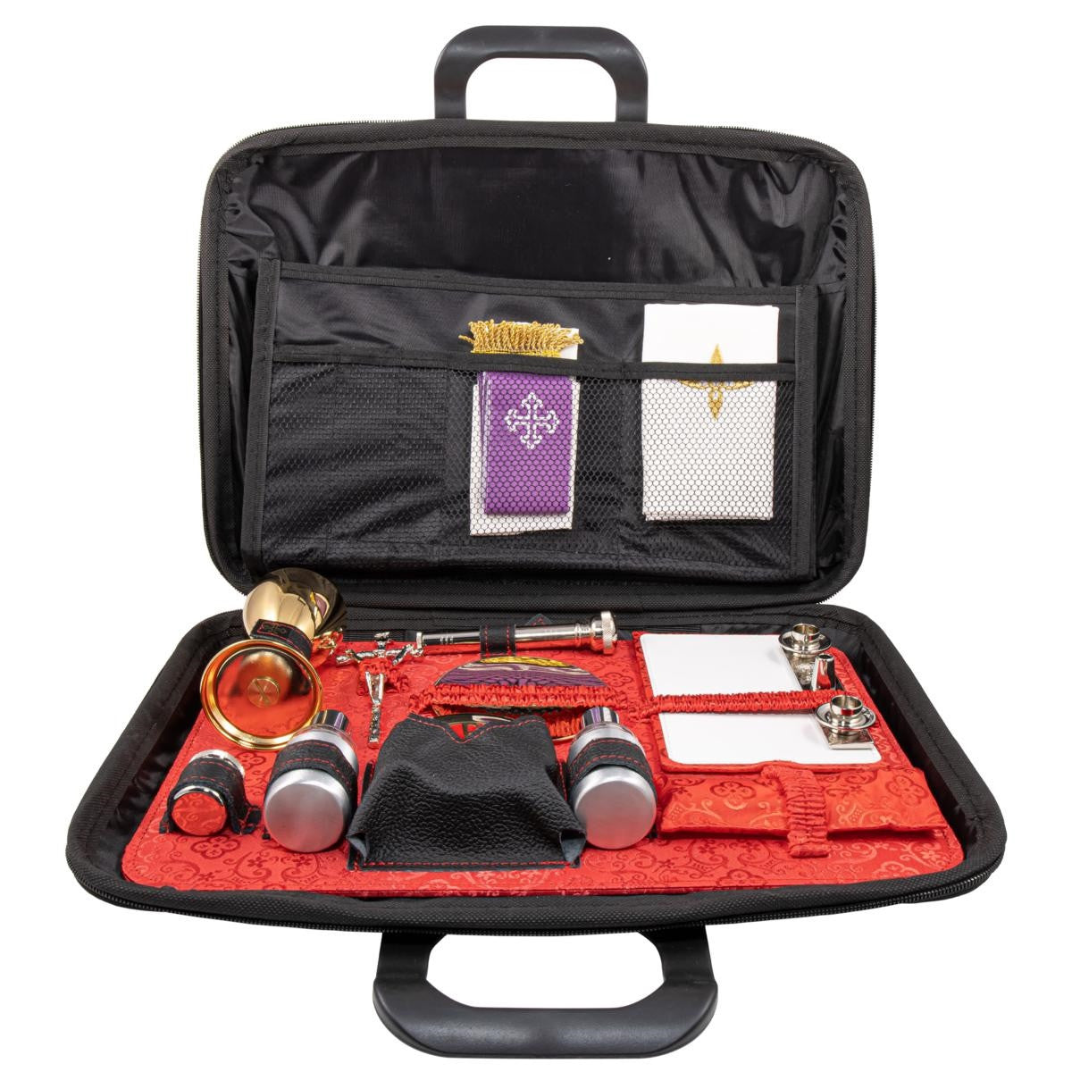 Large Mass Kit | Laptop Bag with Red Satin Interior | Made In Italy