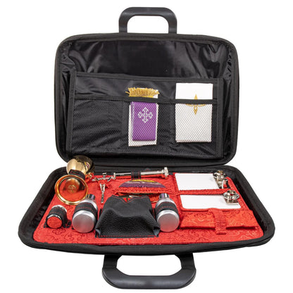 Large Mass Kit | Laptop Bag with Red Satin Interior | Made In Italy