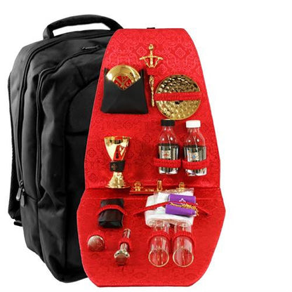 Travel Mass Kit | Backpack with Red Satin Interior | Made In Italy