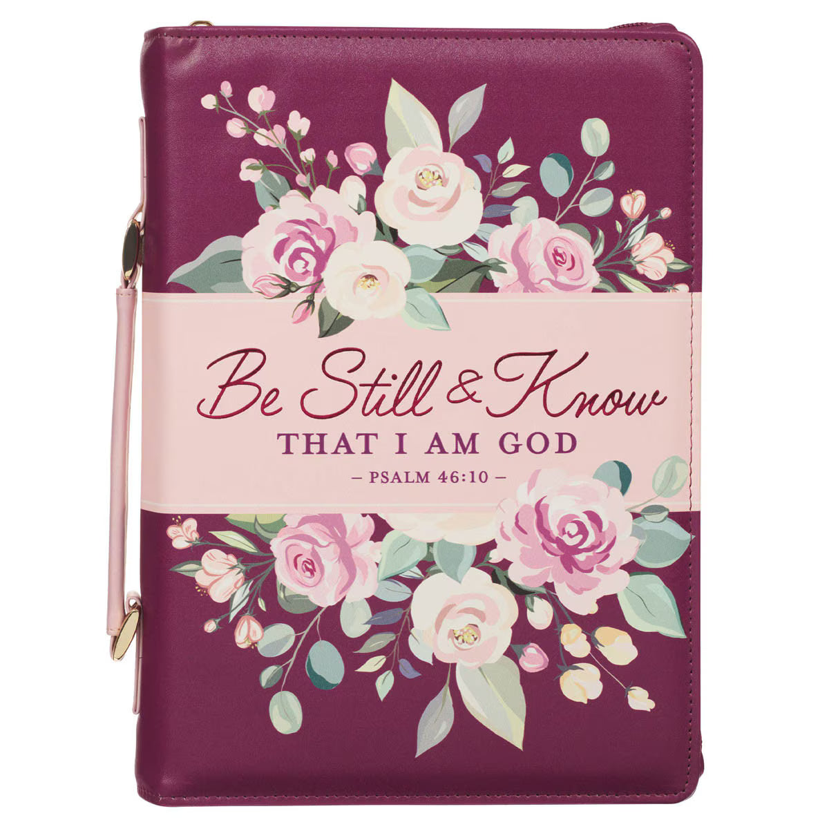 Be Still and Know Pearlescent Plum Fashion Bible Cover