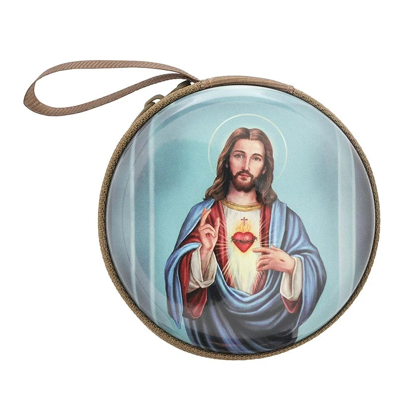 Round Nylon Zipper Rosary Case