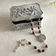 Silver Finish Last Supper Rosary Box