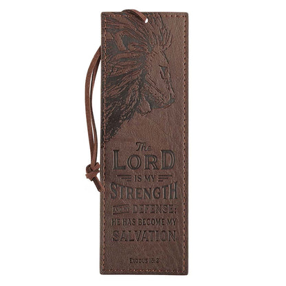 Faux Leather Bookmark in PVC Sleeve