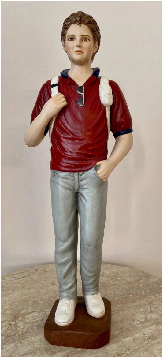 16" St. Carlo Acutis Statue | Hand-Painted In Colombia