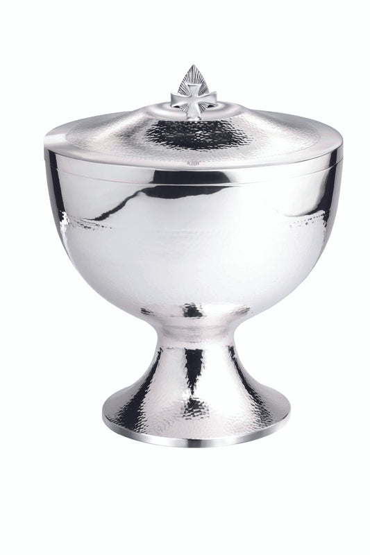 #1129 Hand-Hammered Covered Silver-Plated Ciborium