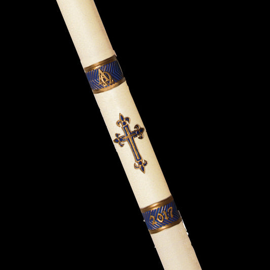 Fleur De Lis Paschal Candle | All Sizes & Colors