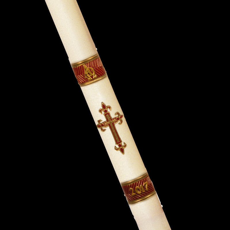 Fleur De Lis Paschal Candle | All Sizes & Colors