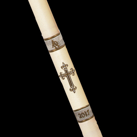 Fleur De Lis Paschal Candle | All Sizes & Colors