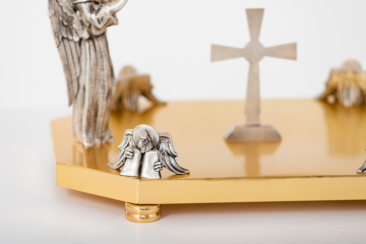 QUICK SHIP - #1579 Four Evangelists & Adoring Angels Thabor | Silver & Gold Plated | Handmade in Italy