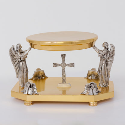 QUICK SHIP - #1579 Four Evangelists & Adoring Angels Thabor | Silver & Gold Plated | Handmade in Italy