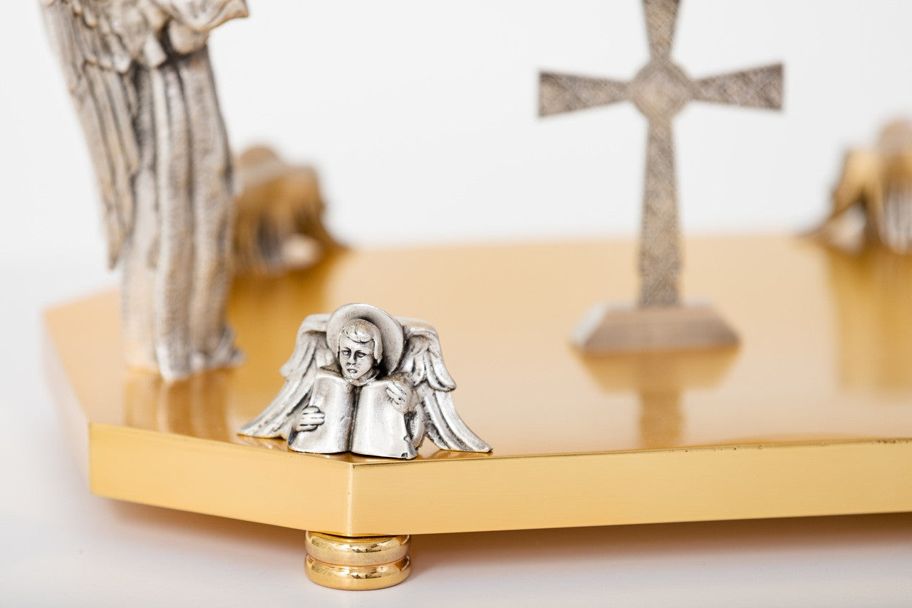 QUICK SHIP - #1579 Four Evangelists & Adoring Angels Thabor | Silver & Gold Plated | Handmade in Italy