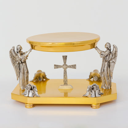 QUICK SHIP - #1579 Four Evangelists & Adoring Angels Thabor | Silver & Gold Plated | Handmade in Italy