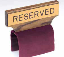 Flexible Fabric Pew Reserve Sign | Multiple Colors & Languages Available